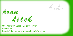 aron lilek business card